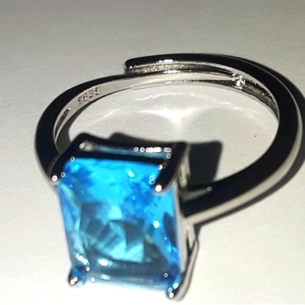 925 sterling silver adjustable finger ring
